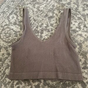 brown cropped tank